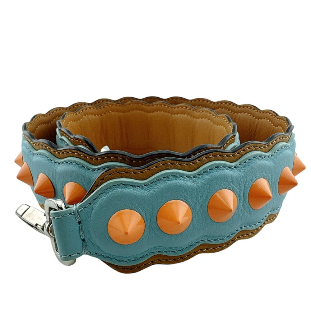 FENDI Studded Bag Strap You Shoulder Strap, Blue